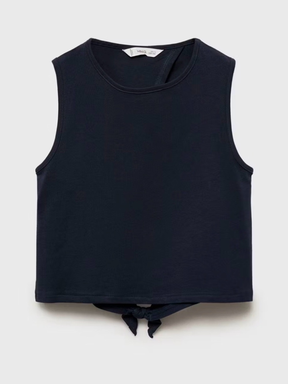 Mango Navy Tie-Back Sleeveless Tank
